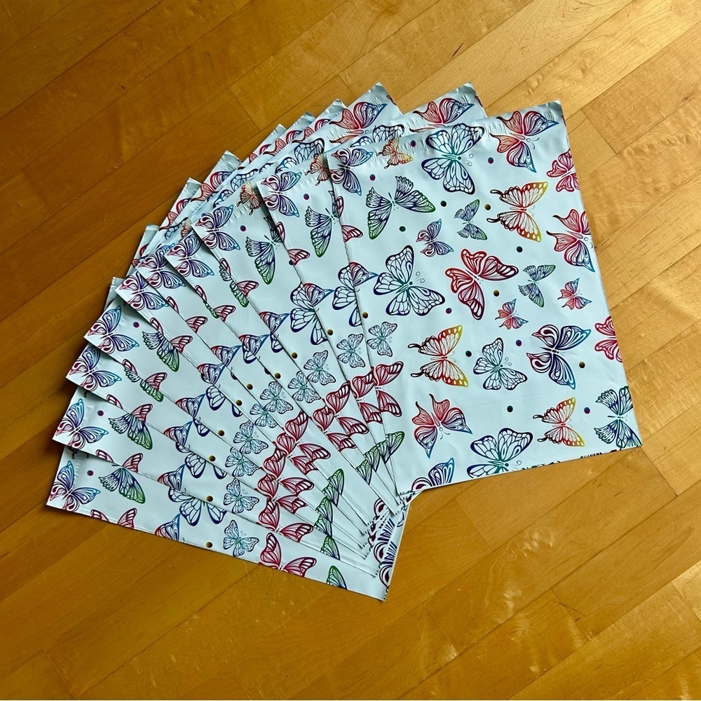 10 Count - 10x13 Polymailers (MULTICOLOR BUTTERFLIES)